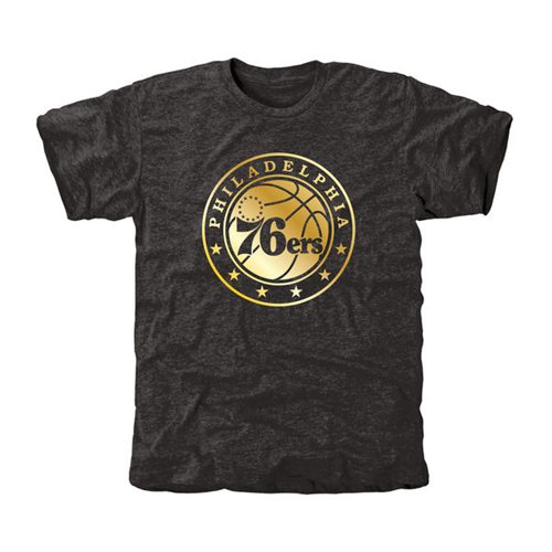 Philadelphia 76ers Gold Collection Tri-Blend T-Shirt Black